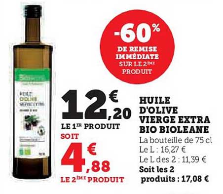 HUILE D'OLIVE VIERGE EXTRA BIO BIOLEANE