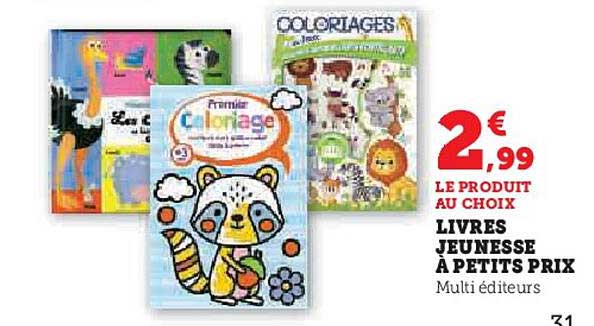 LIVRES JEUNESSE À PETITS PRIX