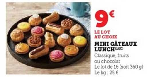 MINI GÂTEAUX LUNCH