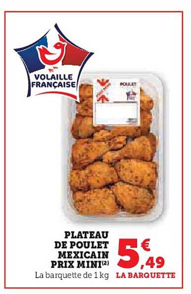 PLATEAU DE POULET MEXICAIN PRIX MINI