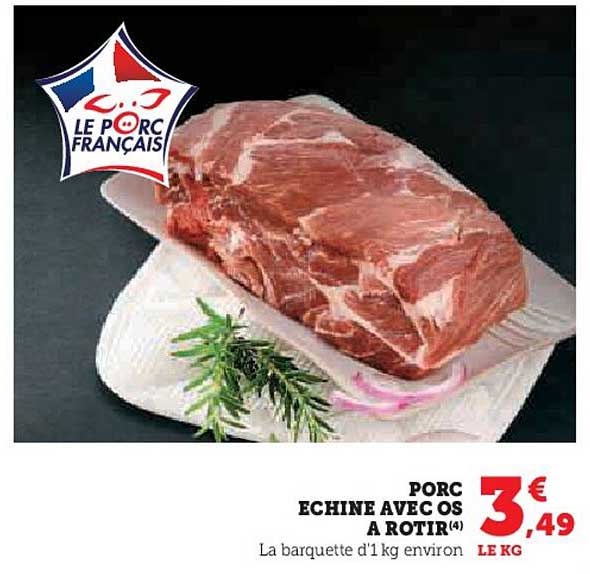 PORC ECHINE AVEC OS A ROTIR