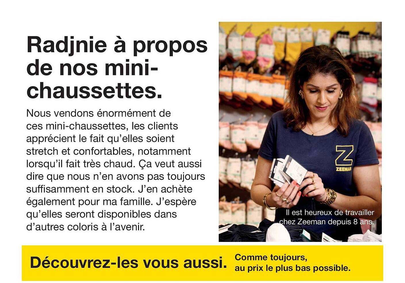 Radjnie à propos de nos mini-chaussettes.