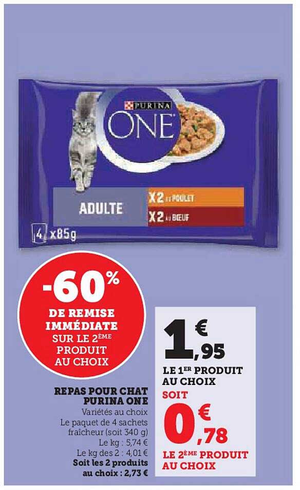 REPAS POUR CHAT PURINA ONE