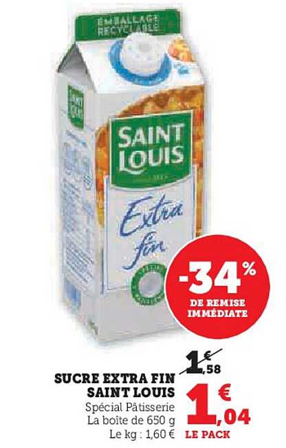 SUCRE EXTRA FIN SAINT LOUIS