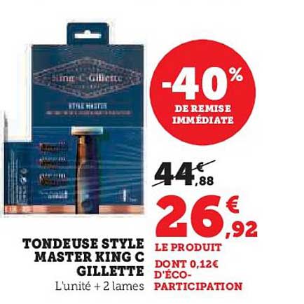 TONDEUSE STYLE MASTER KING C GILLETTE