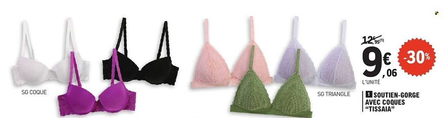 1 SOUTIEN-GORGE AVEC COQUES "TISSAIA"