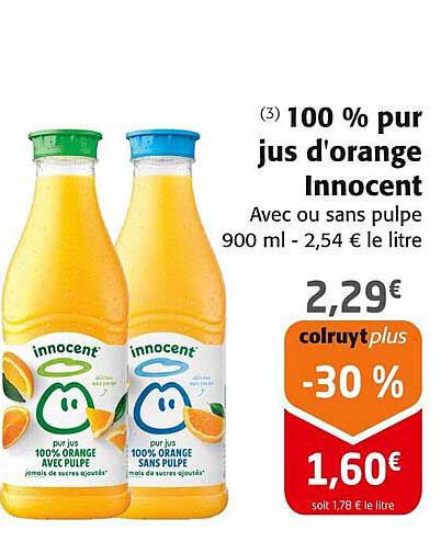 100 % pur jus d'orange Innocent
