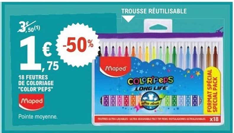 18 feutres de coloriage "Color'Peps"