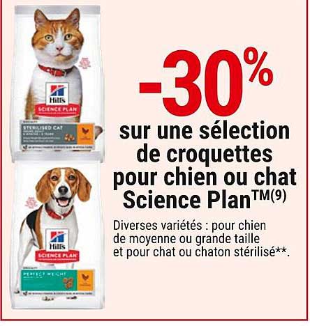 -30% sur une sélection de croquettes pour chien ou chat Science Plan™(9)