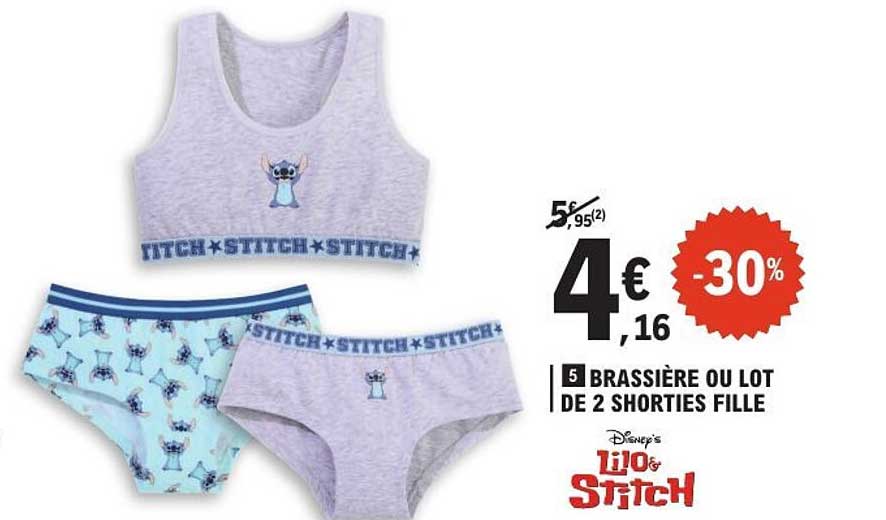 5 BRASSIÈRE OU LOT DE 2 SHORTIES FILLE