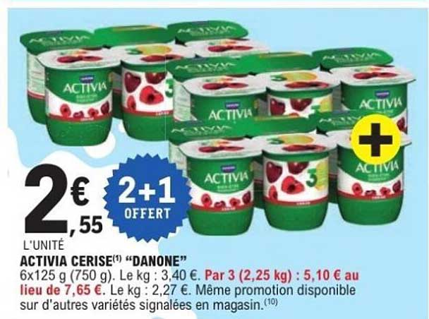 ACTIVIA CERISE® "DANONE" 6x125 g (750 g)