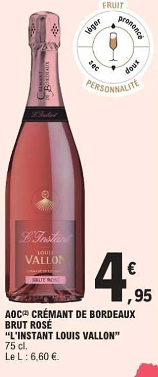 AOC(2) Crémant de Bordeaux Brut Rosé "L'Instant Louis Vallon"