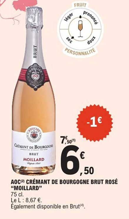 AOC(2) CRÉMANT DE BOURGOGNE BRUT ROSÉ "MOILLARD"