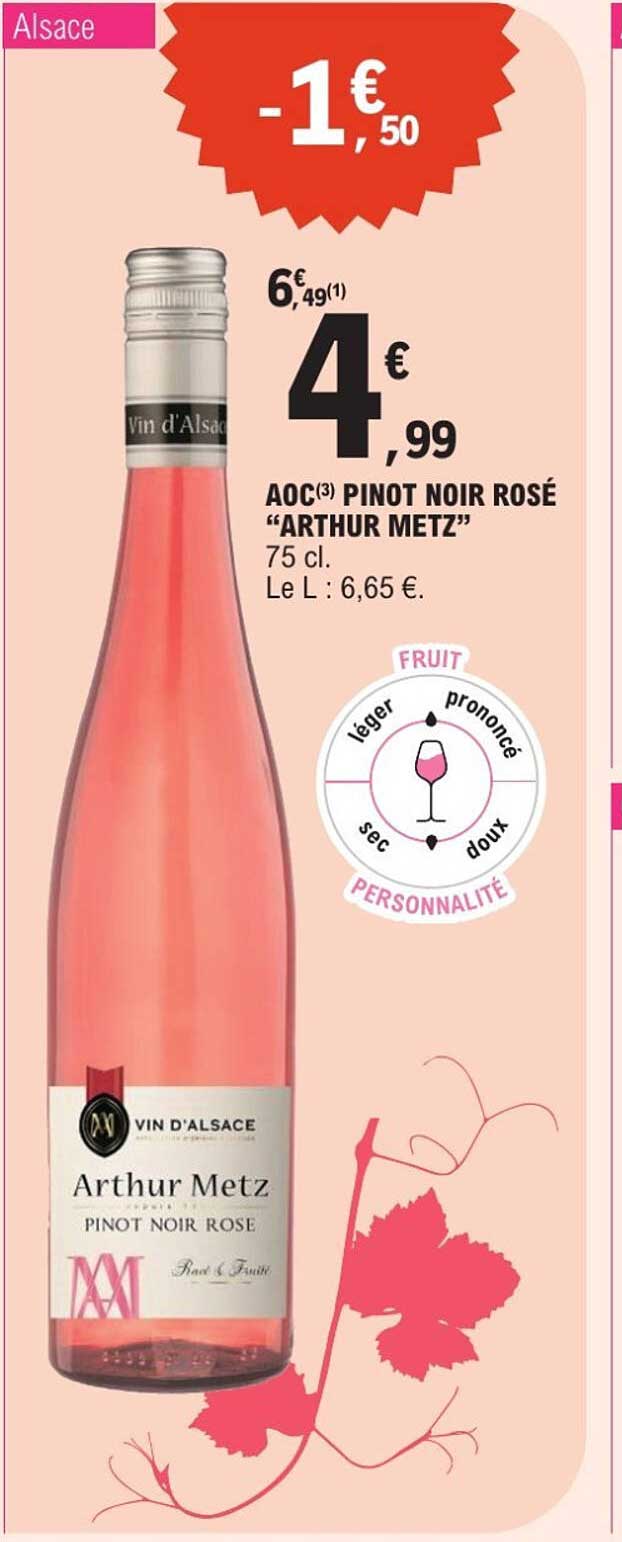 AOC(3) PINOT NOIR ROSÉ "ARTHUR METZ"