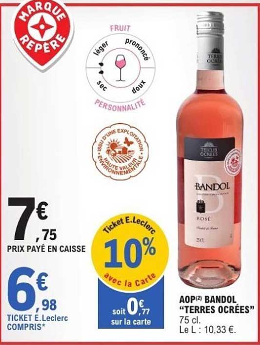 AOP(2) BANDOL "TERRES OCREEES"