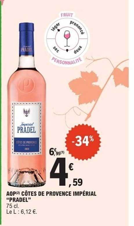 AOP(2) CÔTES DE PROVENCE IMPÉRIAL "PRADEL"