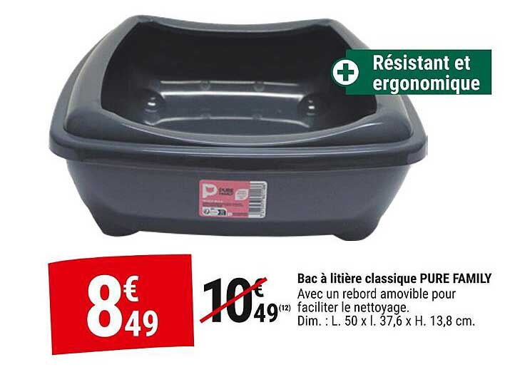 Bac à litière classique PURE FAMILY