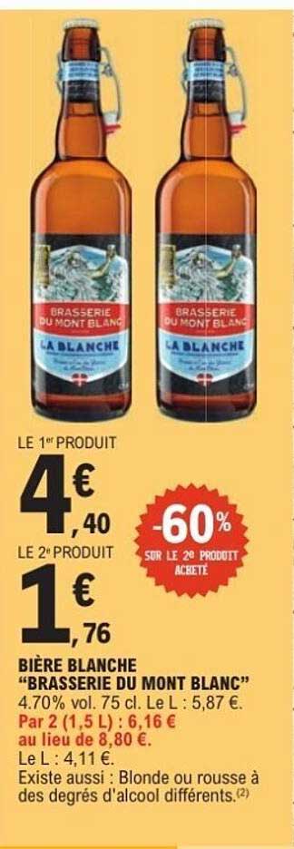 BIÈRE BLANCHE "BRASSERIE DU MONT BLANC"