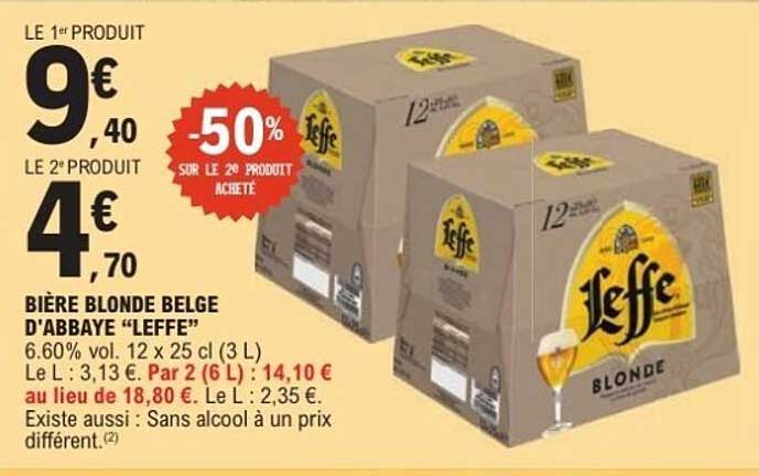 BIÈRE BLONDE BELGE D'ABBAYE "LEFFE"