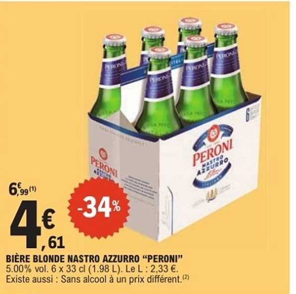 BIÈRE BLONDE NASTRO AZZURRO "PERONI!"