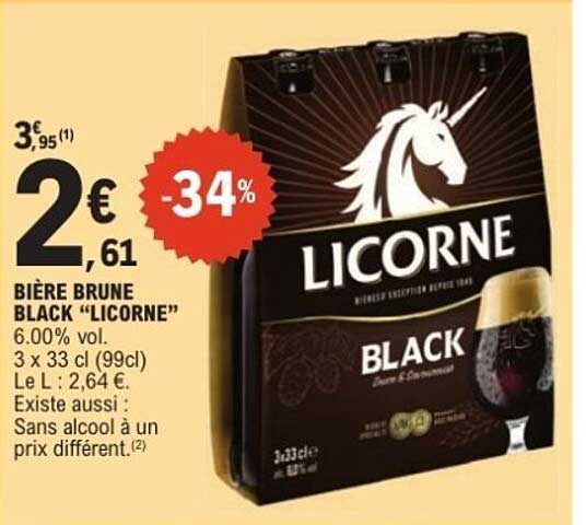 BIÈRE BRUNE BLACK “LICORNE”