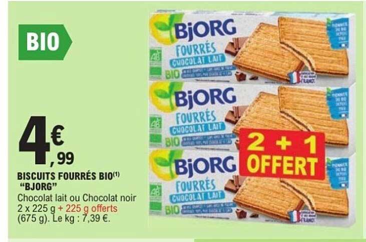 BISCUITS FOURRÉS BIO"BJORG"