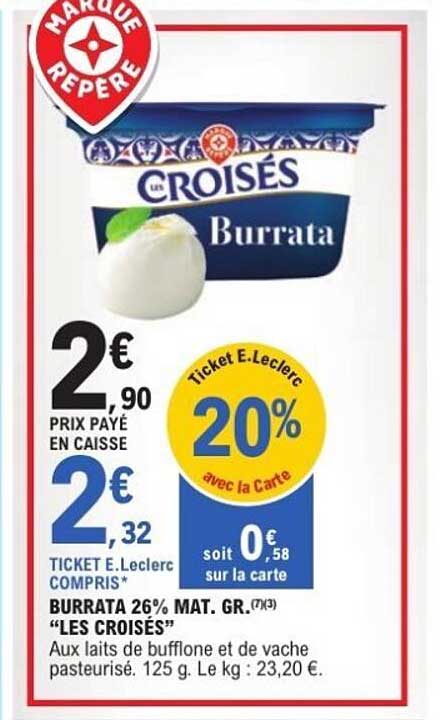 Burrata 26% Mat. Gr. 'Les Croisés'