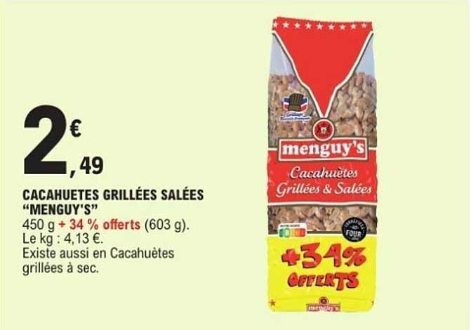 CACAHUETES GRILLEES SALEES “MENGUY'S”
