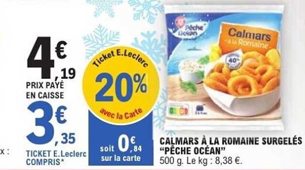 CALMARS À LA ROMAINE SURGELÉS “PÊCHE OCÉAN”