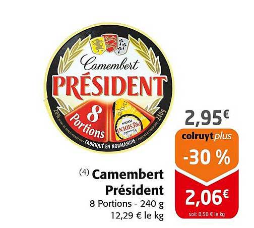 Camembert Président 8 Portions - 240 g