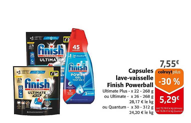 Capsules lave-vaisselle Finish Powerball