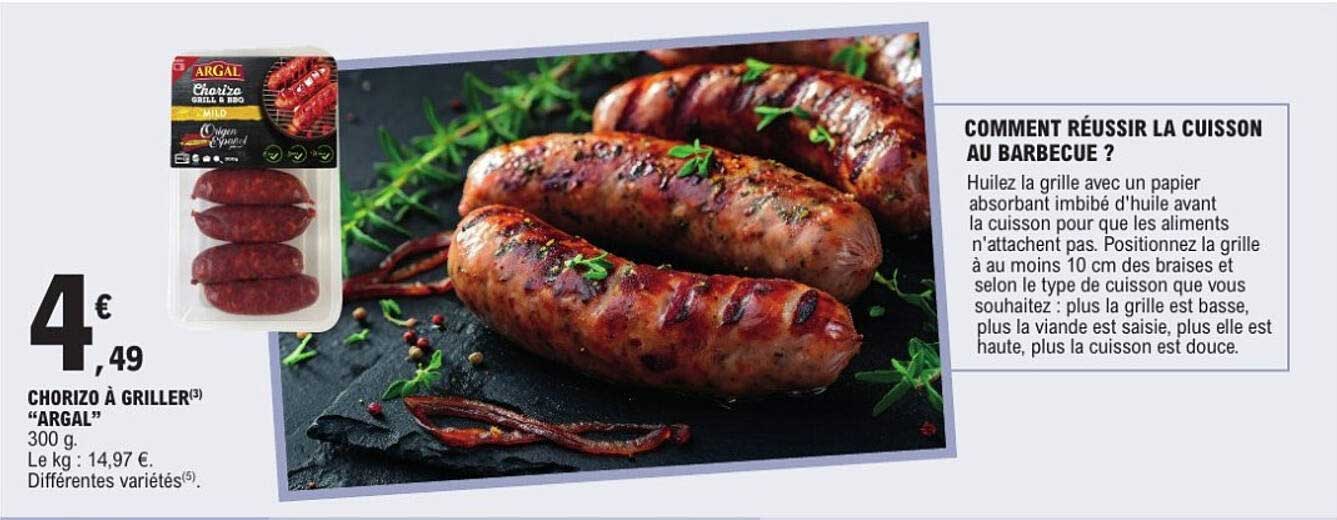 CHOIX DE CHORIZO À GRILLER ARGAL 300 G