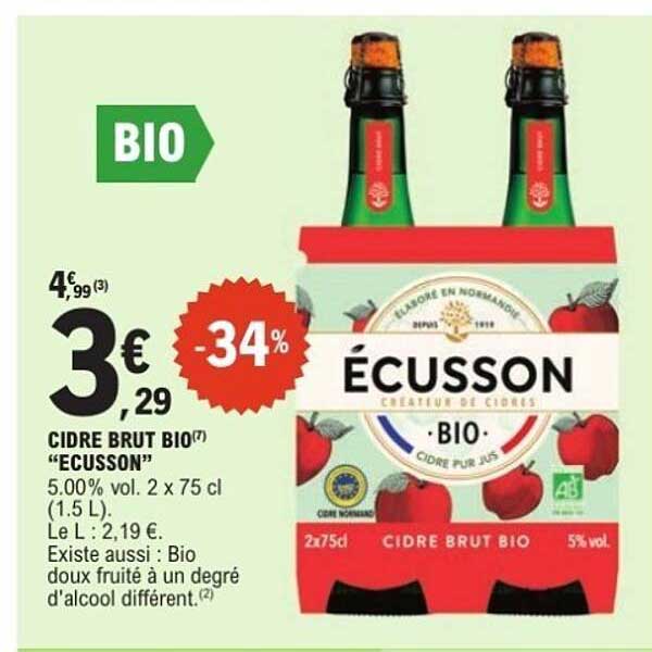 CIDRE BRUT BIO ÉCUSSON