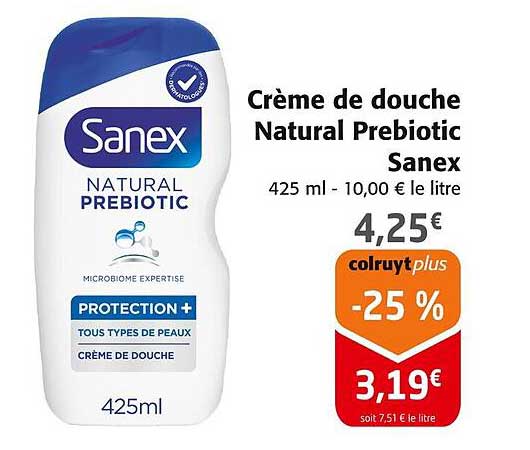 Crème de douche Natural Prebiotic Sanex