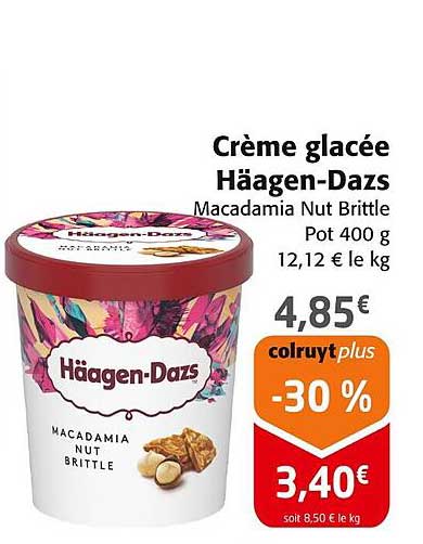 Crème glacée Häagen-Dazs Macadamia Nut Brittle