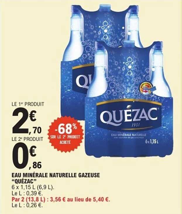 EAU MINÉRALE NATURELLE GAZEUSE “QUÉZAC”