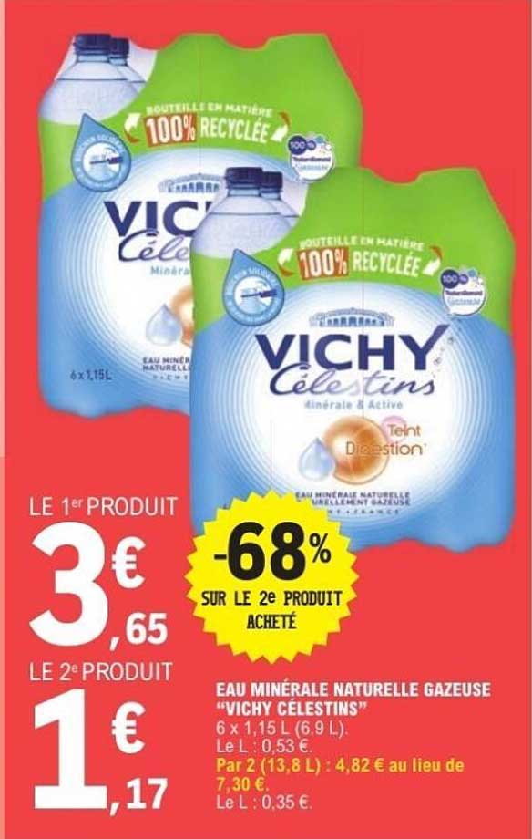 EAU MINÉRALE NATURELLE GAZEUSE “VICHY CÉLESTINS”