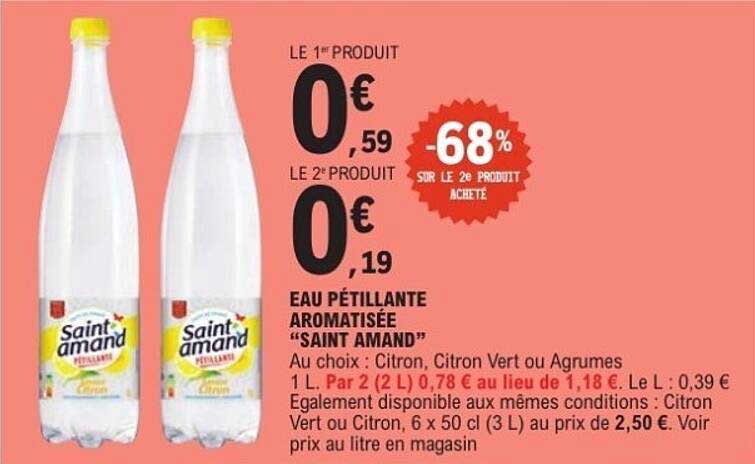 EAU PÉTILLANTE AROMATISÉE "SAINT AMAND"