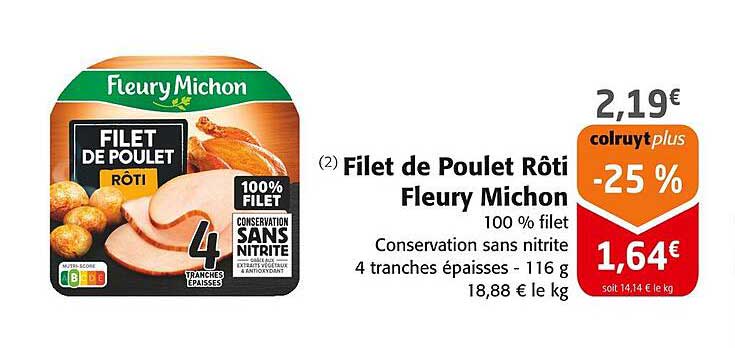 Filet de Poulet Rôti Fleury Michon