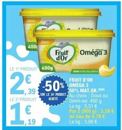 FRUIT D'OR OMEGA 3 50% MAT.GR.