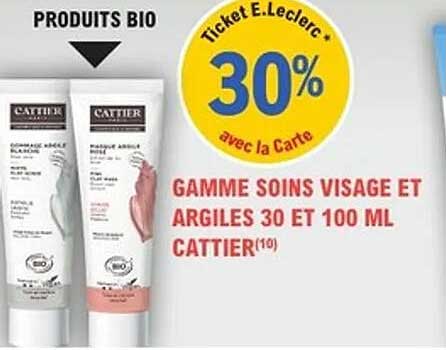 GAMME SOINS VISAGE ET ARGILES 30 ET 100 ML CATTIER