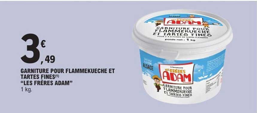 GARNITURE POUR FLAMMEKUECHE ET TARTES FINES "LES FRÈRES ADAM" 1 kg