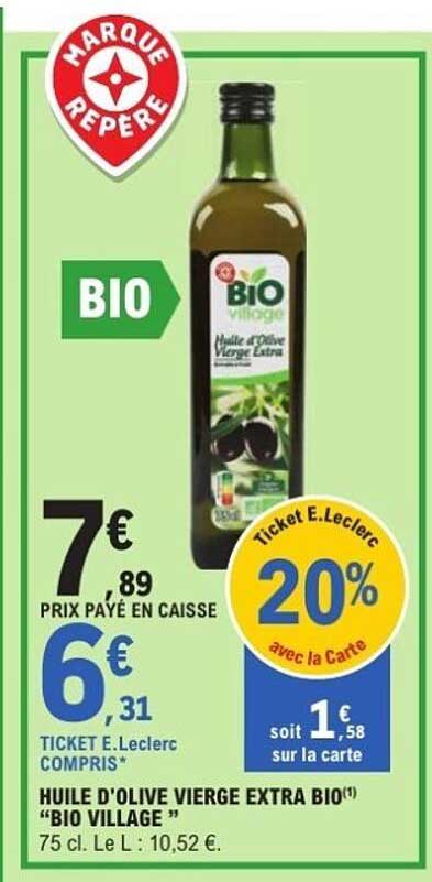 HUILE D'OLIVE VIERGE EXTRA BIO "BIO VILLAGE"