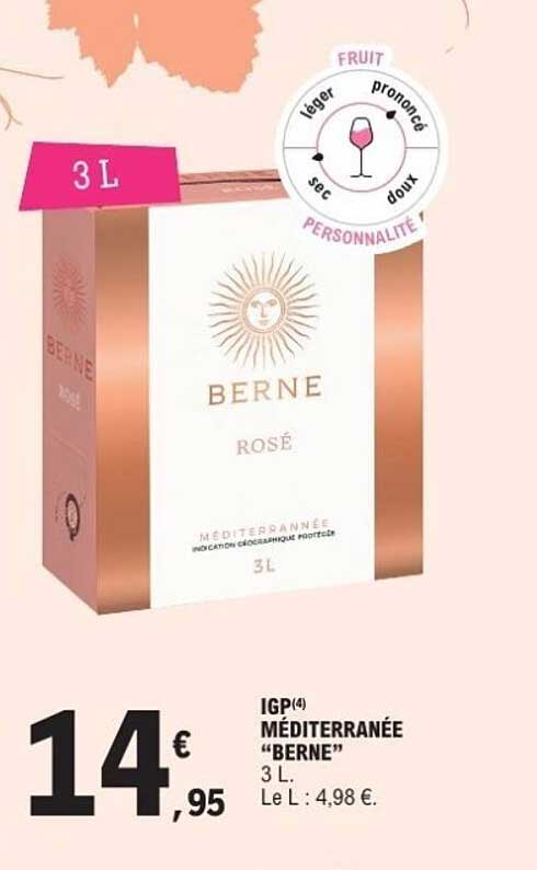 IGP(4) MEDITERRANÉE "BERNE" 3 L