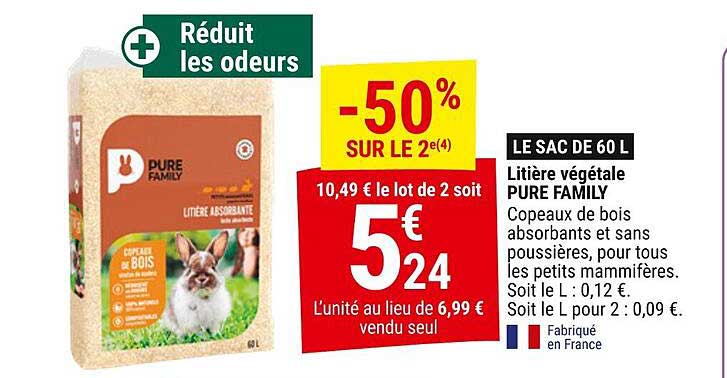 Litière végétale PURE FAMILY