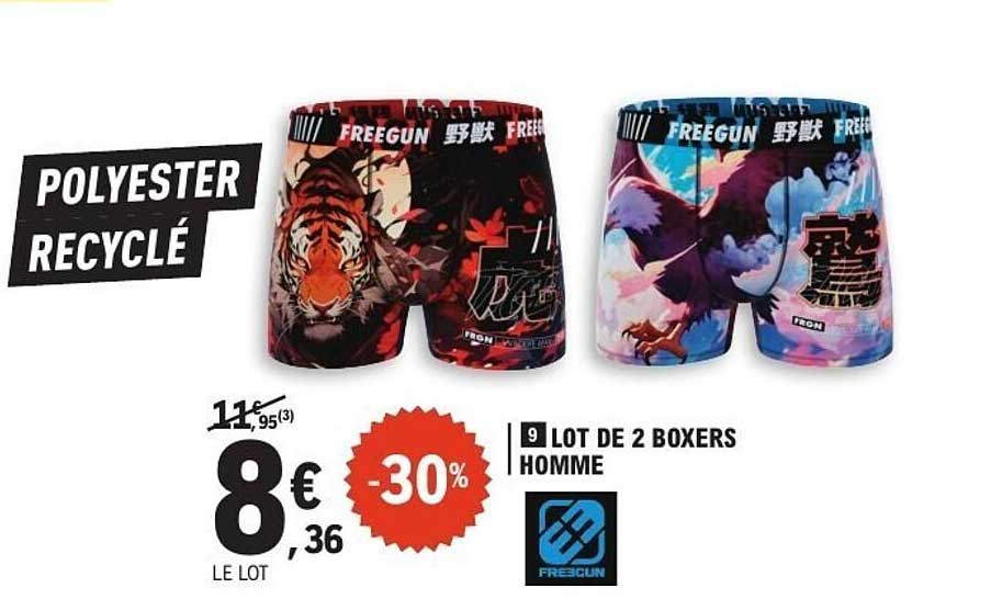 LOT DE 2 BOXERS HOMME