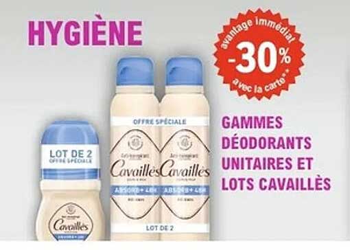 LOT DE 2 DÉODORANTS CAVAILLÉS