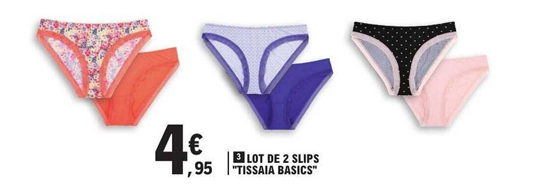 LOT DE 2 SLIPS "TISSAIA BASICS"
