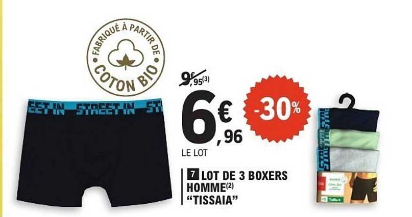 LOT DE 3 BOXERS HOMME "TISSAIA"