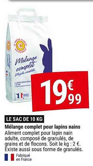 Mélange complet pour lapins nains